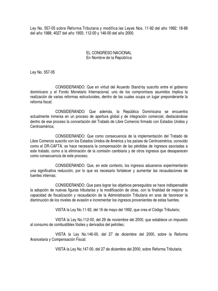 ley 557-05